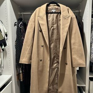 Tan Double-Breasted Overcoat